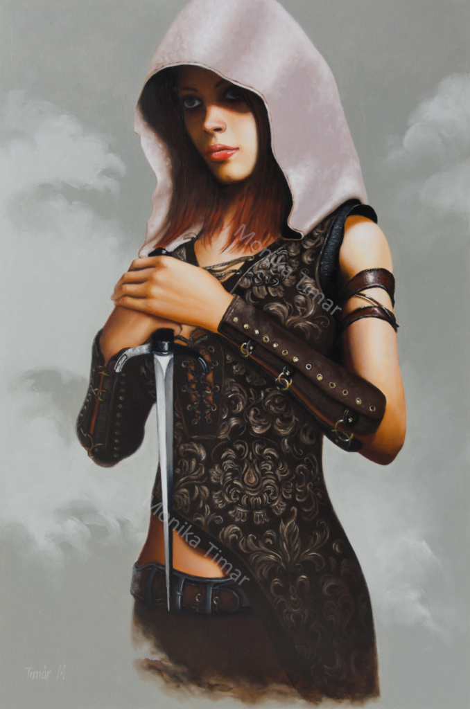 Rogue by monika timar oil painting _ word of warcraft female human rogue