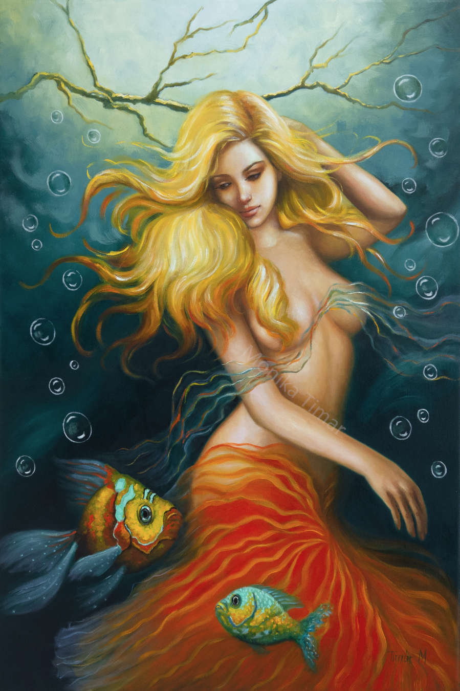 Undersea tale oil painting by Timar